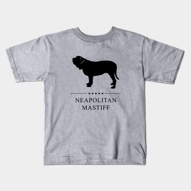 Neapolitan Mastiff Black Silhouette Kids T-Shirt by millersye